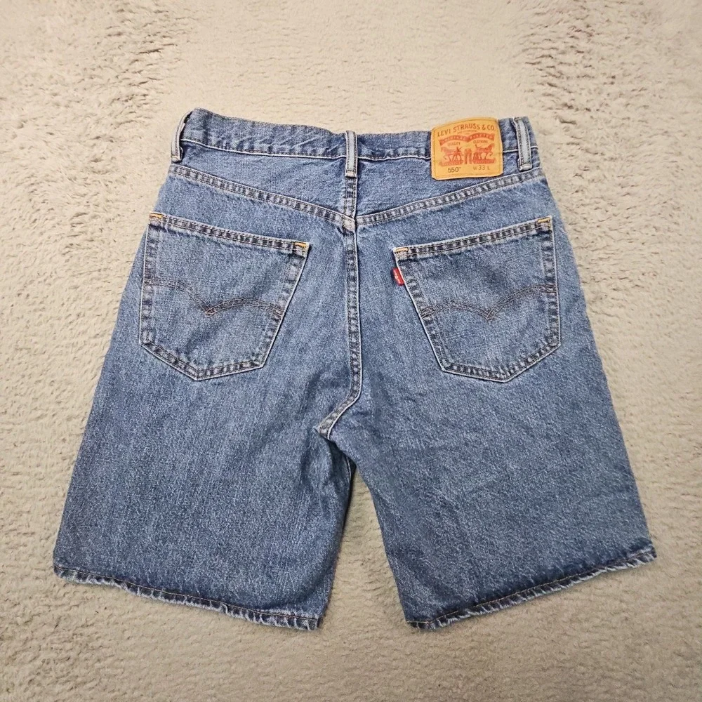 Levis 550 Jean Shorts Mens 33 Blue Denim Skater Normcore Dad Jorts Blokecore